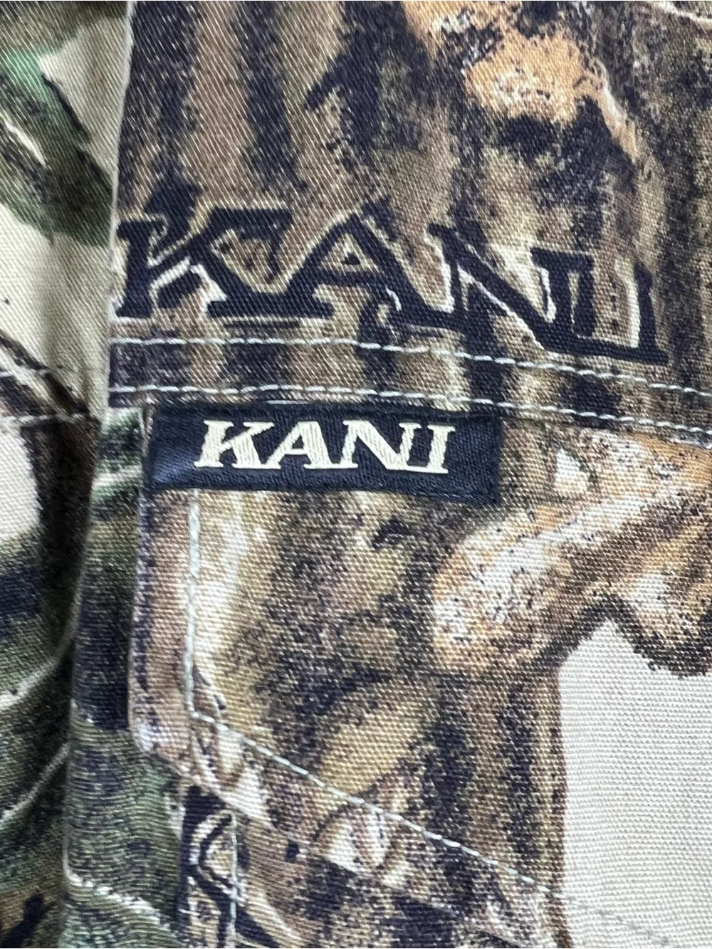 Vintage Karl Kani Khakis Button Jacket Mens XL Camo Hip Hop 90s